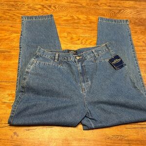 NWT- Relaxed Proper Y2K Coastal Flat Front Denim Classic Style Trouser